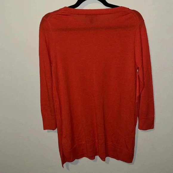 J.Crew 100% Merino Wool Sweater Womens Small Orange Professional Work Classic - Picture 8 of 9
